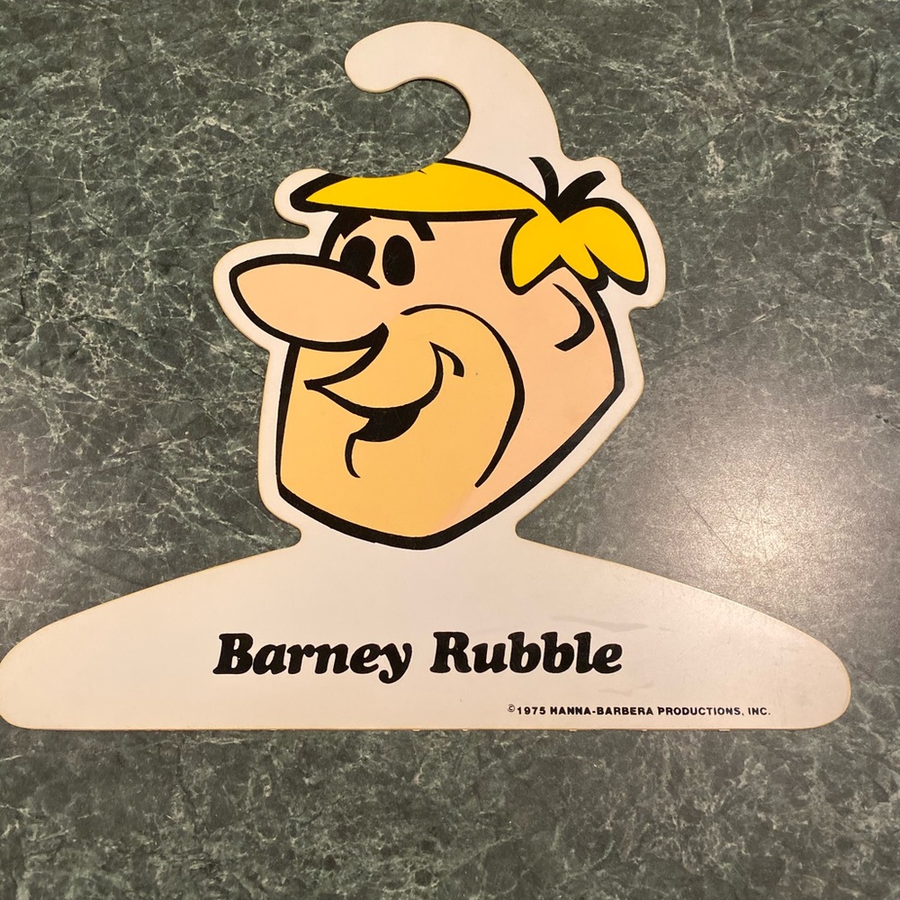 Vintage 1977 Barney Rubble Hang Ups Hanger *RARE*
